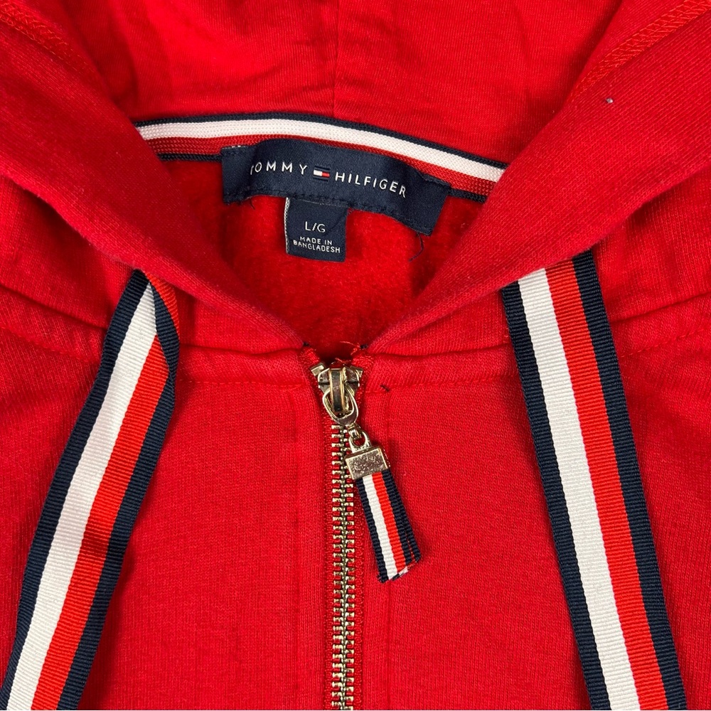 Tommy Hilfiger Red Zip-Up Hoodie - Picture 2 of 5